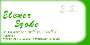 elemer szoke business card